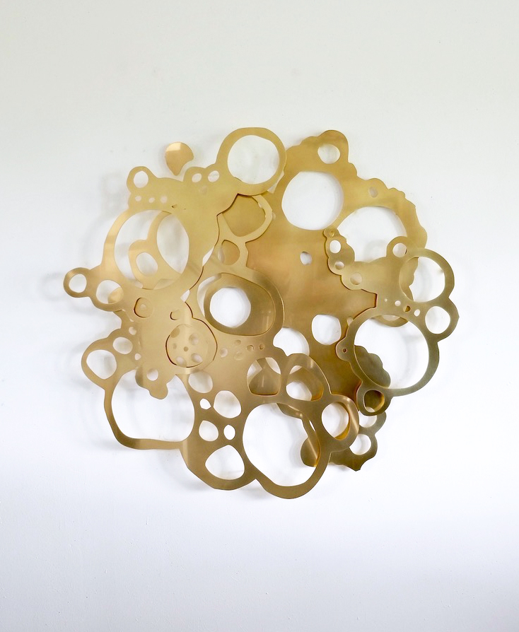 Andreas Kocks, Solid Ether (#2105B), 2021, Coated brass, 45 x 48 x 2¾ inches, Edition 1 of 2, 1AP