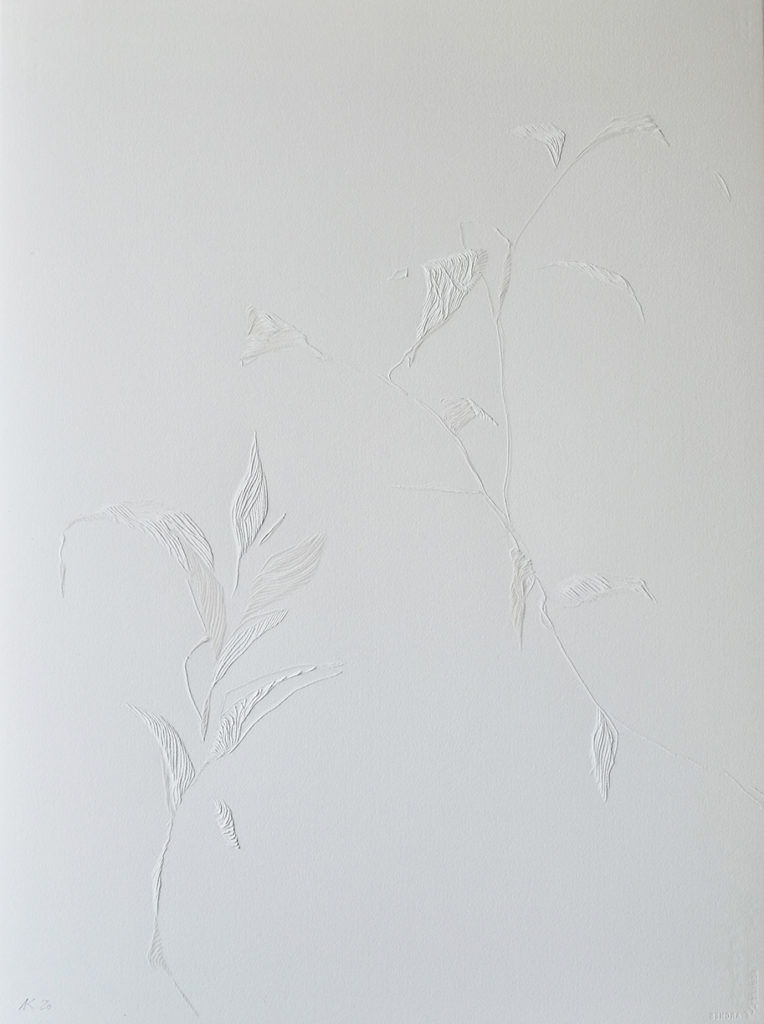 Andreas Kocks, Untitled #2012, 2020, Carved watercolor paper, 30 x 22 inches