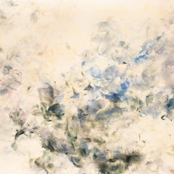 Betsy Eby, Aurora, 2021, hot wax, cold wax, oil, ink on panel, 48 x 66 inches