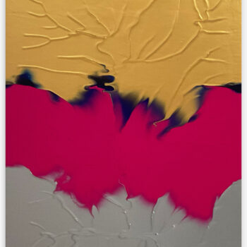Ed Cohen, Memory of France (framed), 2023, Fluid acrylic on canvas, 30 x 24 inches
