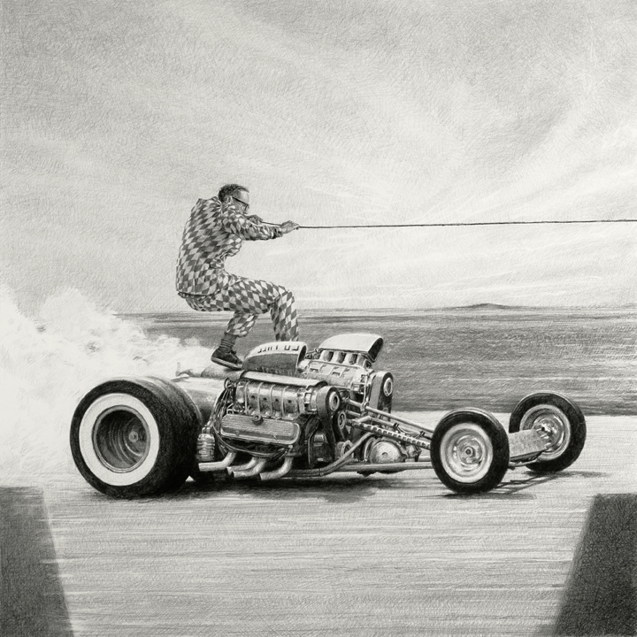 Ethan Murrow, Reasonable Risk, 2019, Graphite on paper, 36 x 36 inches