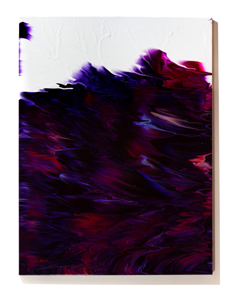 Ed Cohen, Movements of spirit (Framed), 2021, Fluid acrylic on canvas, 40 x 30 inches