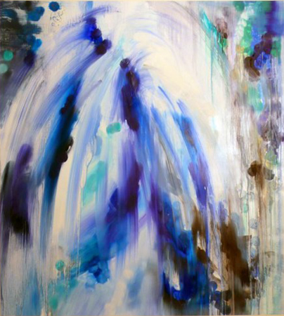 Angelina Nasso, Wellspring #8, 2009, Oil on paper, 60 x 55.5 inches