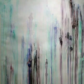 Angelina Nasso, Frozen Waterfall #17, 2009, Oil on paper, 60 x 55.5 inches