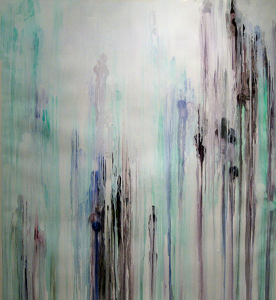 Angelina Nasso, Frozen Waterfall #17, 2009, Oil on paper, 60 x 55.5 inches
