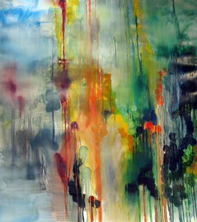 Angelina Nasso, Embers #21, 2009, Oil on paper, 60 x 55.5 inches