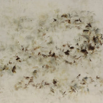 Betsy Eby, Song of Destiny II, 2013, Encaustic on canvas on wooden panel, 60 x 60 inches