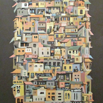John Bowman, Tower 2, 2014, Oil and acrylic on canvas, 48 x 36 inches