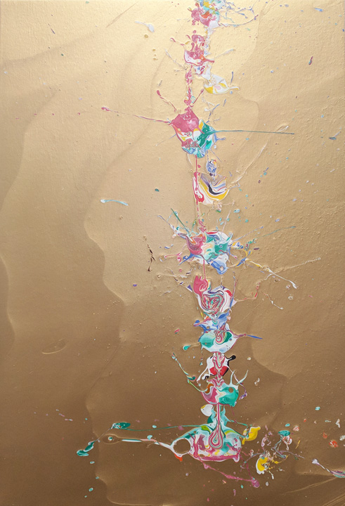 Ed Cohen, Untitled, 2017, Fluid acrylic on canvas, 36 x 24 inches