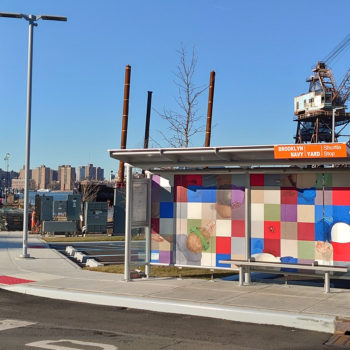 Installation at Brooklyn Navy Yard Bus Stop