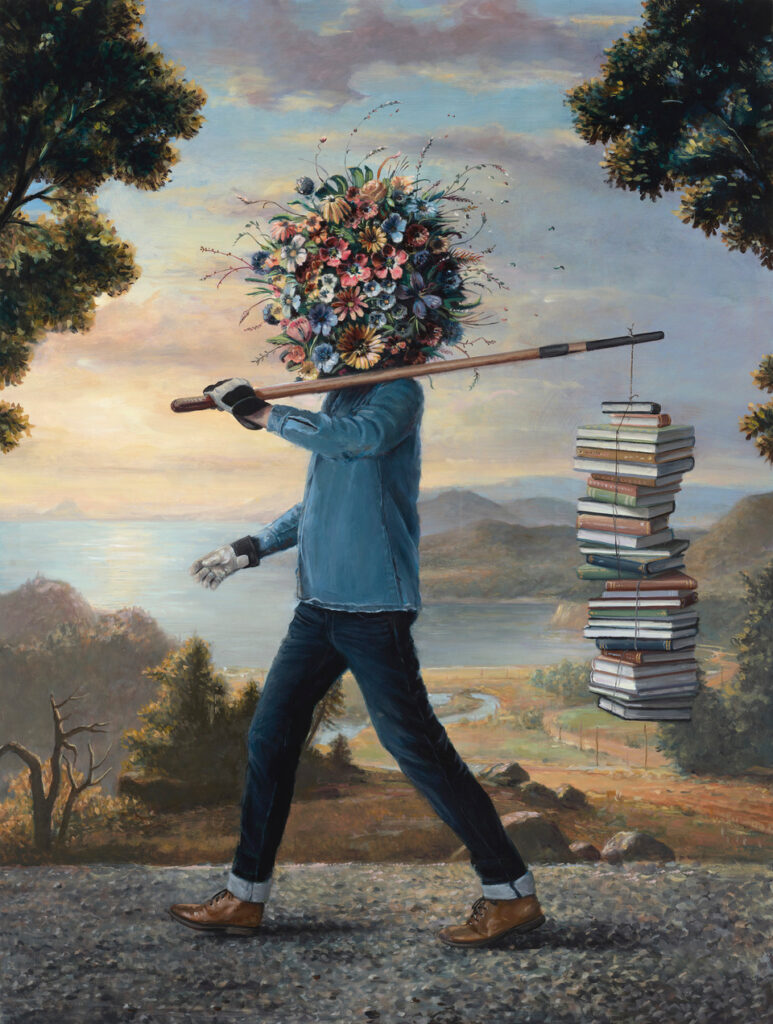Ethan Murrow, Orchard Maker, 2024, Oil and acrylic on panel, 48 x 36 inches