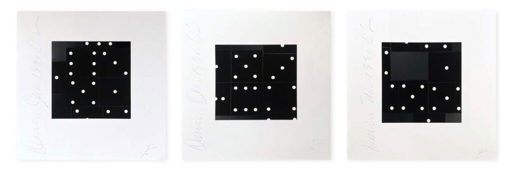 Donald Sultan, Dominos, 1990, Silkscreen 18/100, 22 5/8 x 70.875 inches