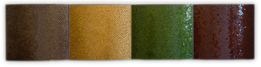 Ann Gardner, Leaf, 2005, Glass mosaic, concrete and steel, 36 x 40 x 2½ inches