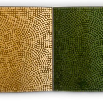 Ann Gardner, Leaf, 2005, Glass mosaic, concrete and steel, 36 x 40 x 2½ inches