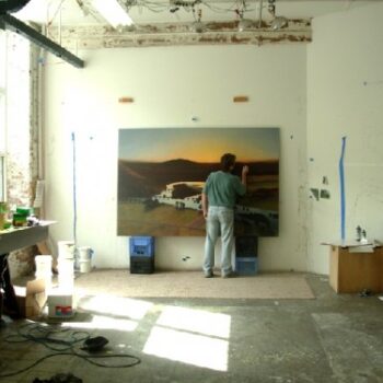 Stephen Hannock Working (via Berkshire Fine Arts)