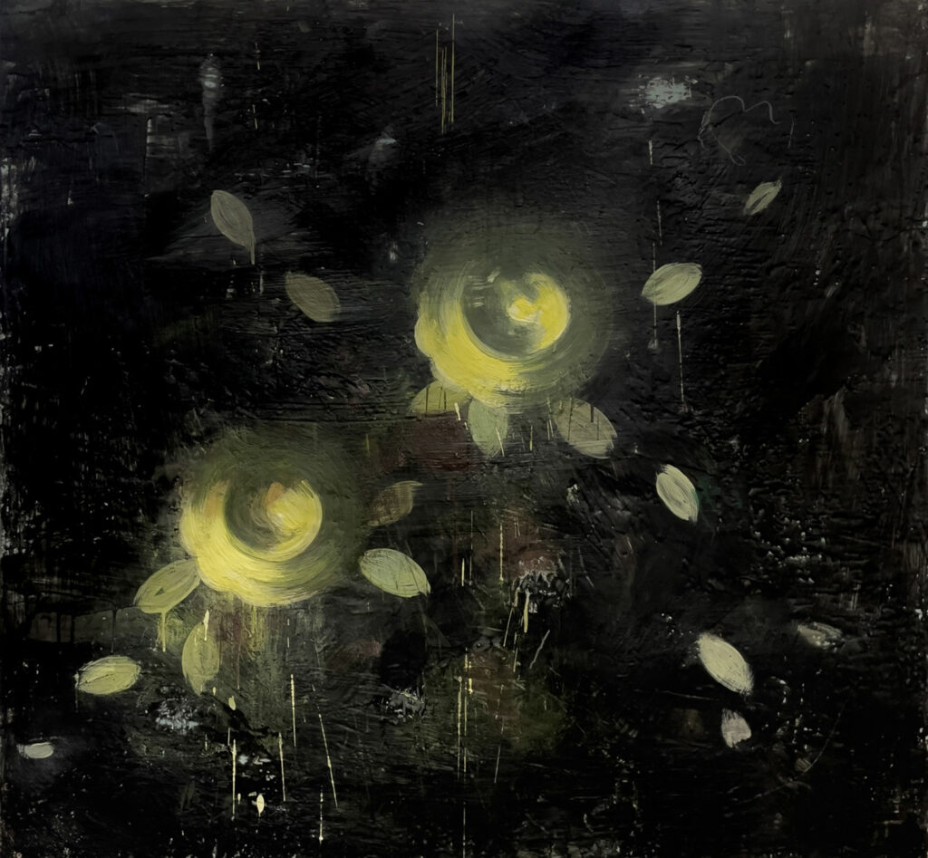 Tony Scherman, For All the Wise Women Persecuted as “Witches” (22043), 2022, Encaustic on canvas, 42 x 45 inches, Signed, titled, and dated on the verso