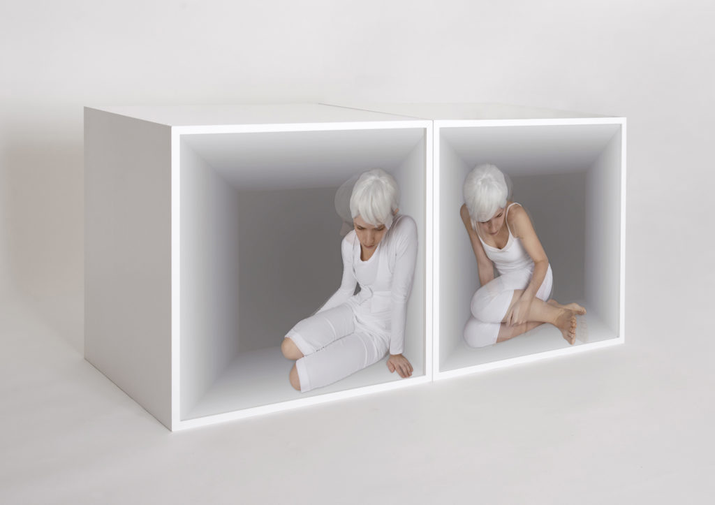 Margeaux Walter, Threshold, 2008, MDF, plexiglass, 3D, 24 x 24 x 23 inches