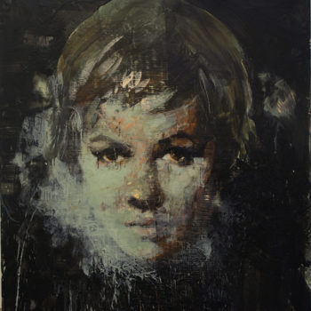 Tony Scherman, My Girlfriend Ophelia, 2013, Encaustic on canvas, 60 x 54 inches