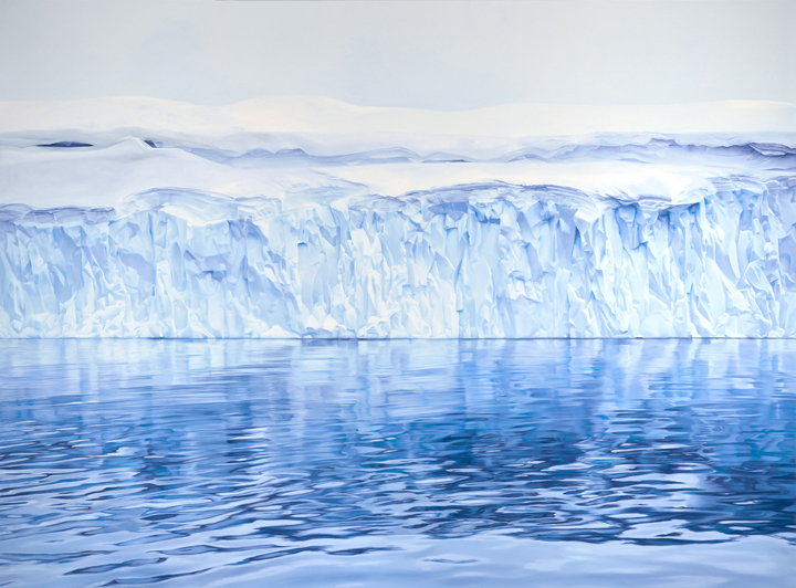 Zaria Forman, Disco Bay, Greenland April 22nd, 2017 (Framed), 2019, Fine art print, 34 1/2 x 46 1/2 inches