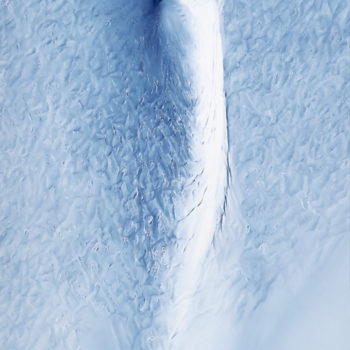 Zaria Forman, Hutchinson Glacier, 68° 7’22.30”N 33° 5’40.70”W, April 22nd, 2017, 2018, Soft pastel on paper, 45 x 30 inches, Sold