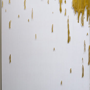 Andreas Kocks, The Beauty of Decay, 2014, Gold leaf on watercolor paper on wood, 33 x 25.5 inches, 1.5 inches