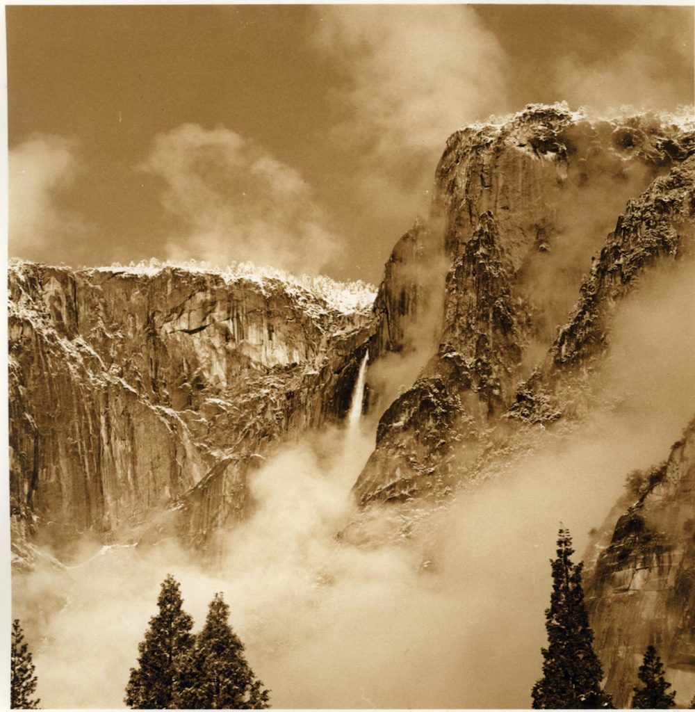 Rena Bass Forman, Yosemite Falls, 2003, Sepia toned gelatin silver print, 38 x 38 inches
