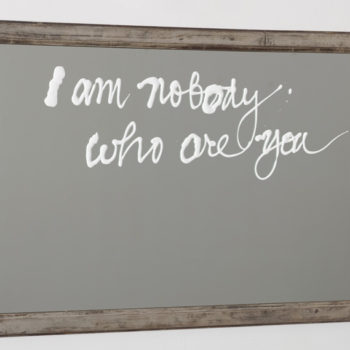 Ed Cohen, I am nobody. Who are you?, 2014, Acrylic and mirror, 23 x 30 inches