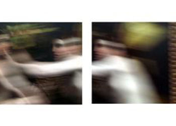 James Osher, Reaching Couple, 2008, C-print, 34 x 88 inches