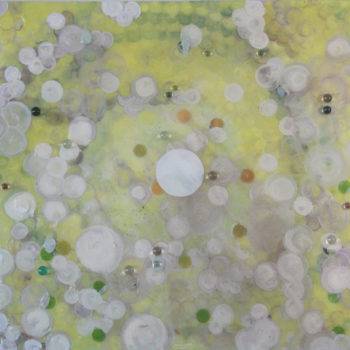 Erin Parish, The Day with my Best Friend, 2015, Oil, resin, and marbles on panel, 35 x 46 3/4 inches