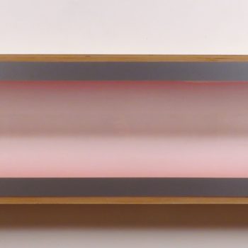 Heather Hutchison, And Tomorrow, And Tomorrow, 2017, Beeswax, plexiglass, pigment, tape, acrylic, 15 x 42 x 3 3/4 inches