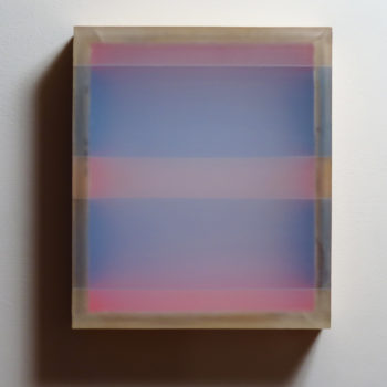 Heather Hutchison, In This World, 2016, Plexiglas, birch, beeswax, pigment, tape, 13 1/2 x 11 1/2 x 2 3/4 inches