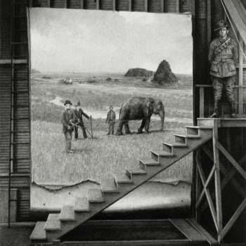 Ethan Murrow, Not the why of the flood, 2016, Graphite on paper, 60 x 48 inches