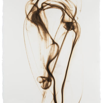 Etsuko Ichikawa, Trace 7318, 2018, Glass pyrograph on paper, 30 x 22 1/2 inches