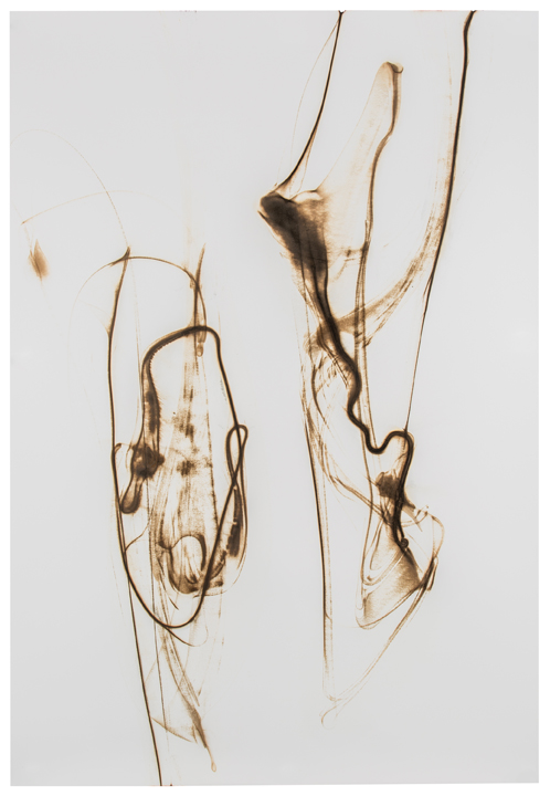 Etsuko Ichikawa, Trace 7818, 2018, Glass pyrograph on paper, 63 x 43 1/2 inches