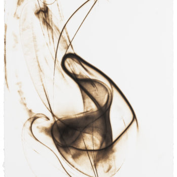 Etsuko Ichikawa, Trace 2314, 2014, Glass pyrograph on paper, 30 × 22 1/2 inches
