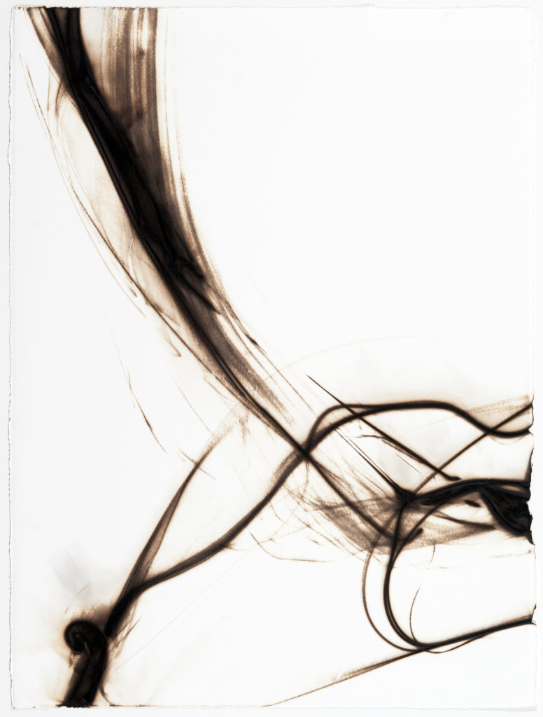 Etsuko Ichikawa, Trace 3113, 2014, Glass pyrograph on paper, 30 × 22 1/2 inches
