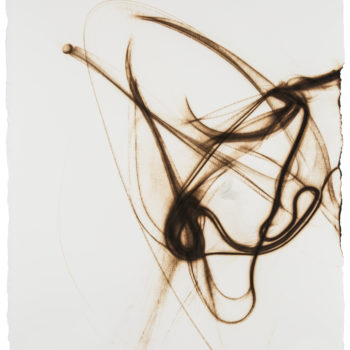 Etsuko Ichikawa, Trace 8218, 2018, Glass pyrograph on paper, 30 × 22 1/2 inches