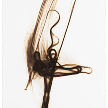Etsuko Ichikawa, Trace 1314, 2014, Glass pyrograph on paper, 30 x 22.5 inches