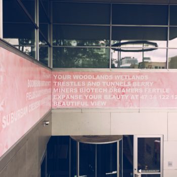 Installation of Amanda Manitach's You Had Me At (Bellevue) at Bellevue Arts Museum, WA, 2018