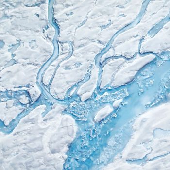 Zaria Forman, Hiawatha Basin, Greenland, 79.104111°N, 64.940020°W, 2017, 2018, Soft pastel on paper, 60 x 90 inches