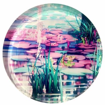 Jessica Lichtenstein, Water Lilies, 26/50, 2019, C-print mounted to acrylic, 13 x 13 x 2 1/4 inches