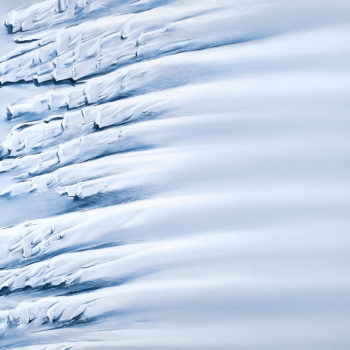 Zaria Forman, Getz Ice Shelf, Antarctica, 74° 45’ 57.708” S 133° 50’ 54.8448”W, October 28th, 2016, 2018, Soft pastel on paper, 40 x 60 inches