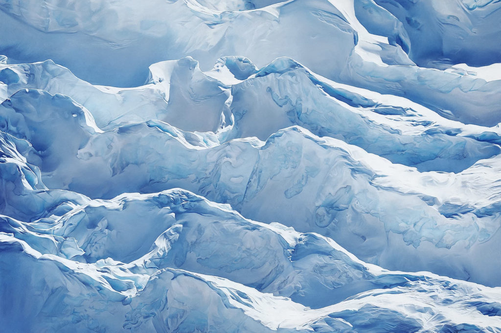 Zaria Forman, Jakobshavn Glacier, Greenland, 69° 47' 31.092