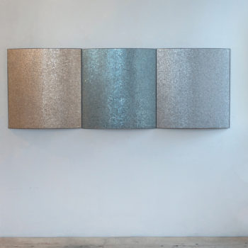 Ann Gardner, Untitled, 2019, Glass, concrete, steel, 30 x 84 x 3 inches
