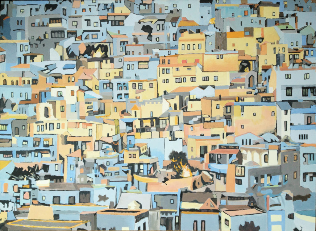 John Bowman, Holy Land, 2013, Oil and acrylic on canvas, 46 x 64 inches