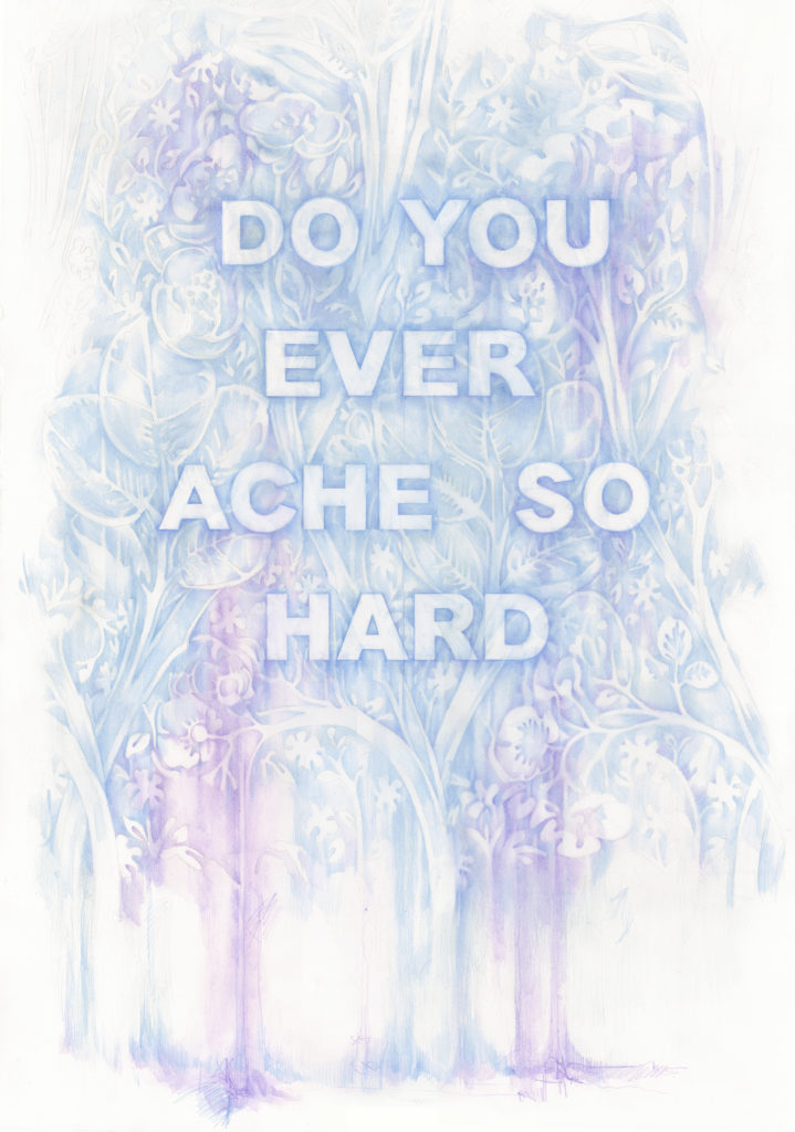 Amanda Manitach, Do You Ever Ache So Hard, 2019, Colored pencil on paper, 40 x 26 inches