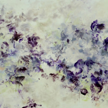 Betsy Eby, Iris, 2019, Hot wax, cold wax, ink, oil on prepared aluminum, 48 x 60 inches