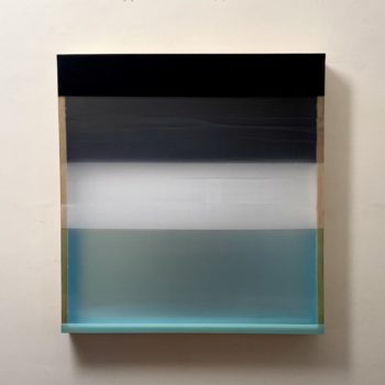 Heather Hutchison, Freeze, Freeze, Thou Bitter Sky, 2019, Mixed media, reclaimed Plexiglas, birch plywood box, 30 x 28 1/2 x 3 3/4 inches, Sold