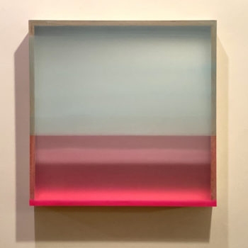 Heather Hutchison, Twilighting, 2020, Mixed media, reclaimed Plexiglas, birch plywood box, 24 3/4 x 24 7/8 x 3 3/4 inches