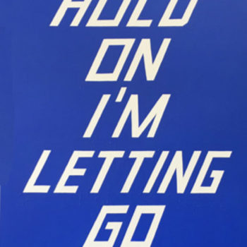 Scott Patt, Hold on I’m Letting Go, 2014, Cel-vinyl acrylic and matte varnish on cradled wood panel, 56 3/4 x 40 inches